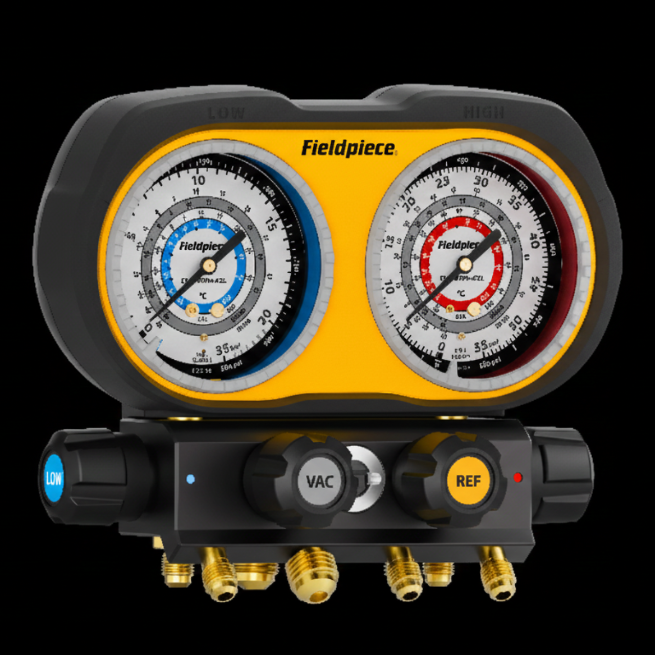 Analogue Manifold on black background angled