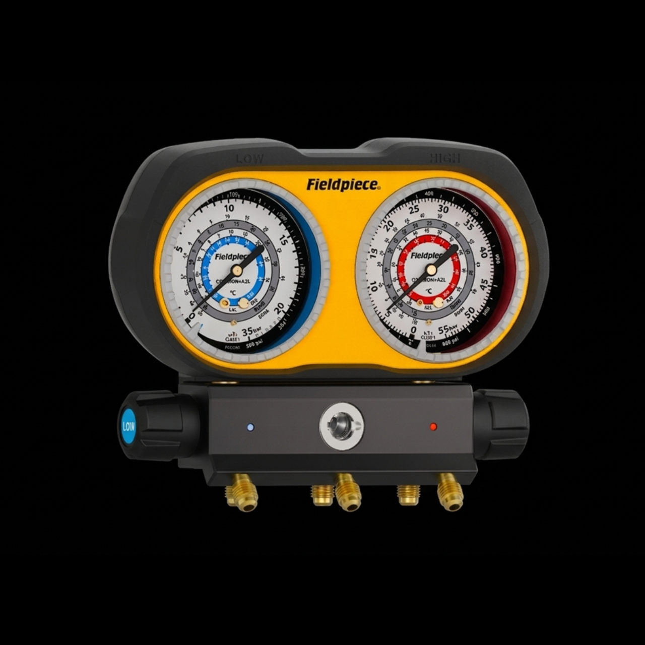 Analogue manifold 3 ports angled 90